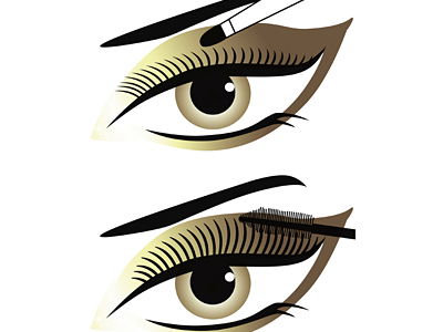 Highlighter, Lidschatten und Mascara