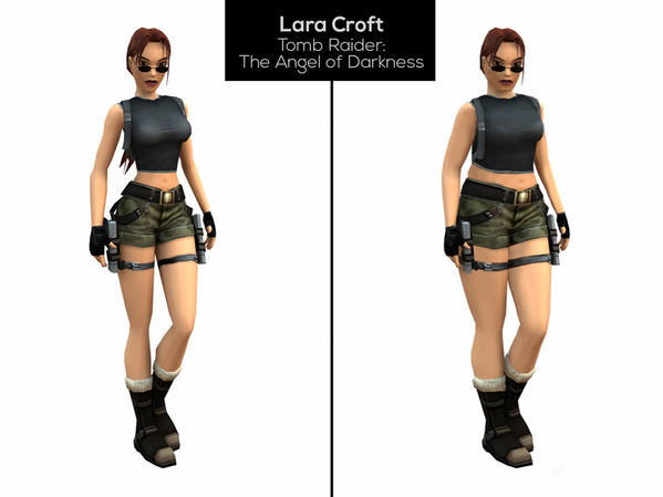 Reverse Photoshop - Lara Croft mit Kurven