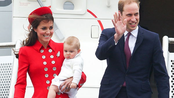 Herzogin Catherine, Prinz William und Söhnchen George in Neuseeland