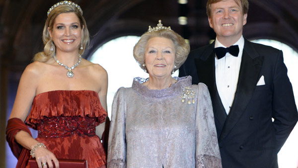 Maxima, Beatrix und Willem-Alexander royales Dinner