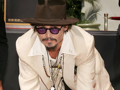 Johnny Depp Handabdruck in Hollywood
