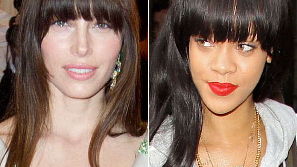 Zwei Stars, eine Frisur: Jessica Biel und Rihanna