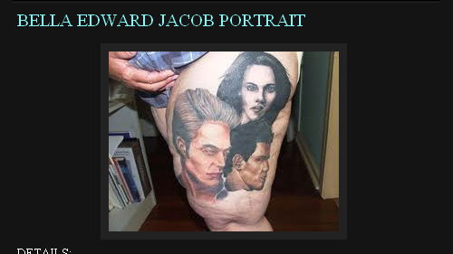 Twilight Tattoo: Edward, Bella und Jacob
