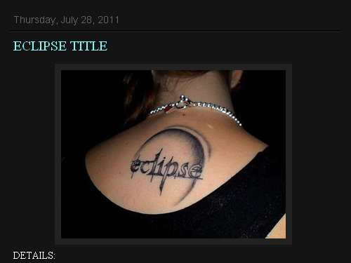 Twilight Tattoo: Eclipse Filmposter