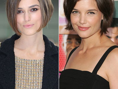 Zwei Stars, eine Frisur: Keira Knightley vs. Katie Holmes