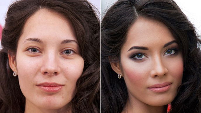 Vorher-nachher-Bilder: Wie Schminke verändert