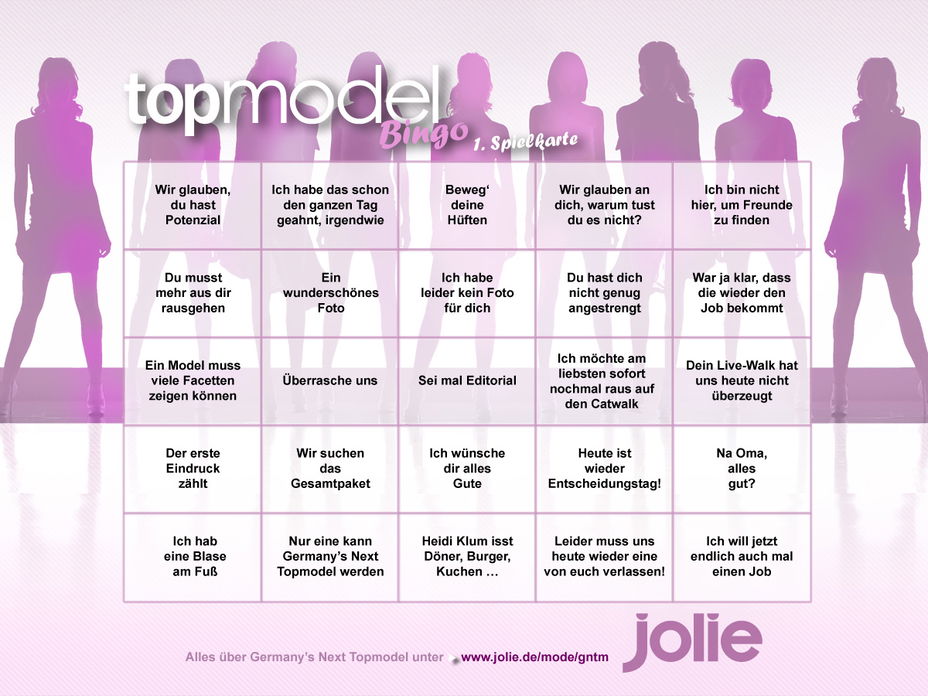 Germanys next topmodel bingo