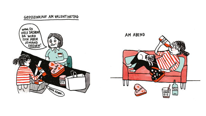 Bilder zum Valentinstag: Lustige Cartoons
