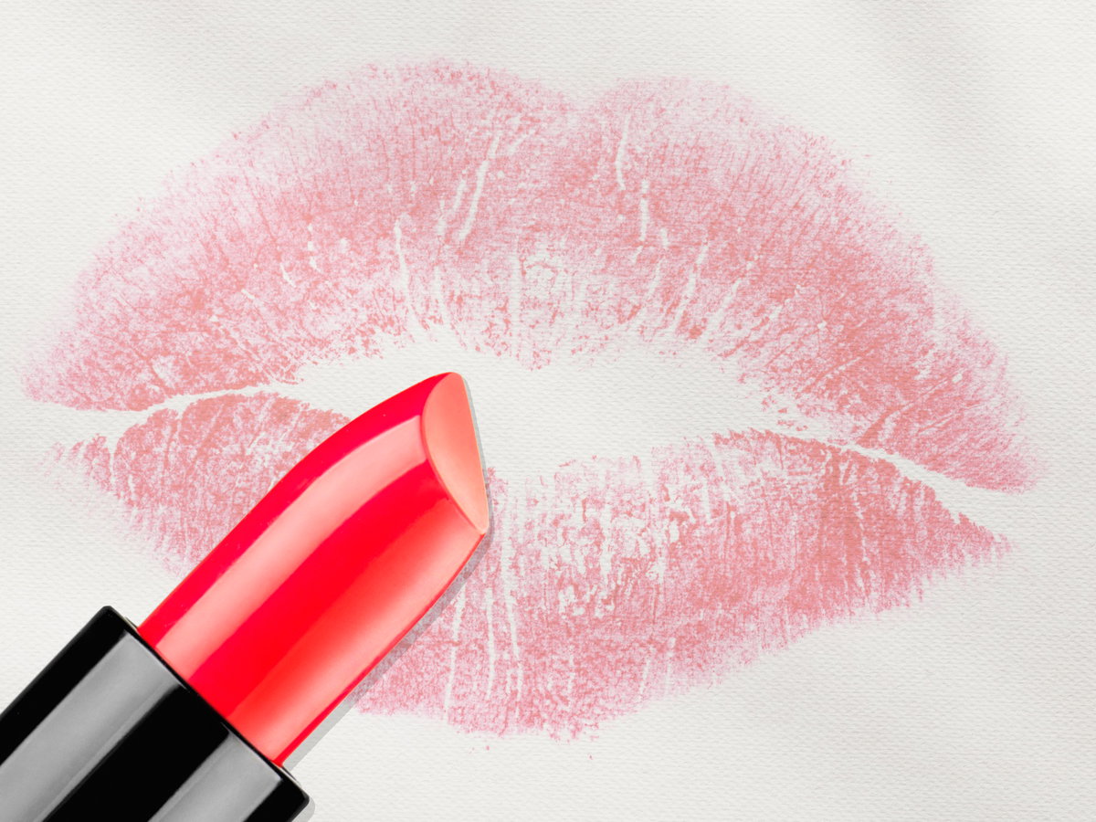 Lippenstiftfleck