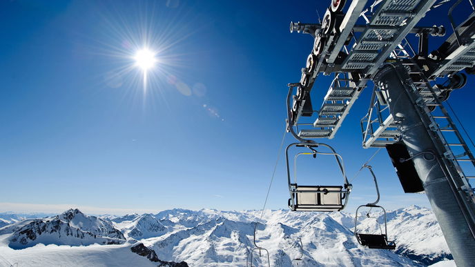 Skifahren im Stubaital