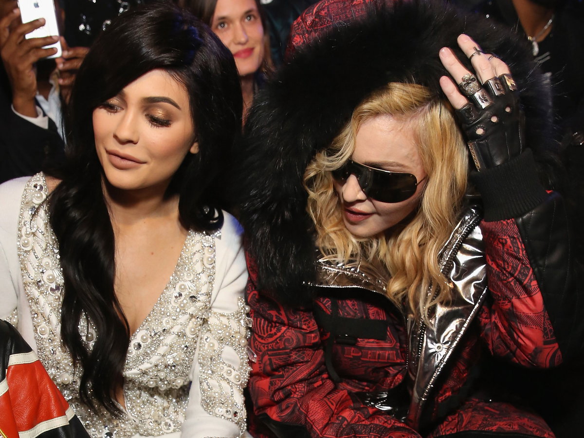 Kylie-Jenner-Madonna-Philipp-Plein-Front-Row