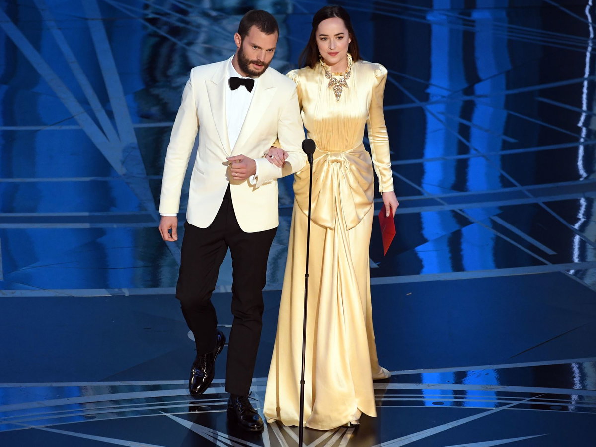 Jamie Dornan Dakota Johnson Oscar Show 2017