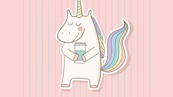 Einhorn-Kaffee