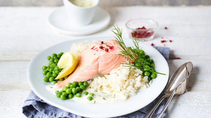 Thermomix Rezept: Lachsfilet in Sherrysauce