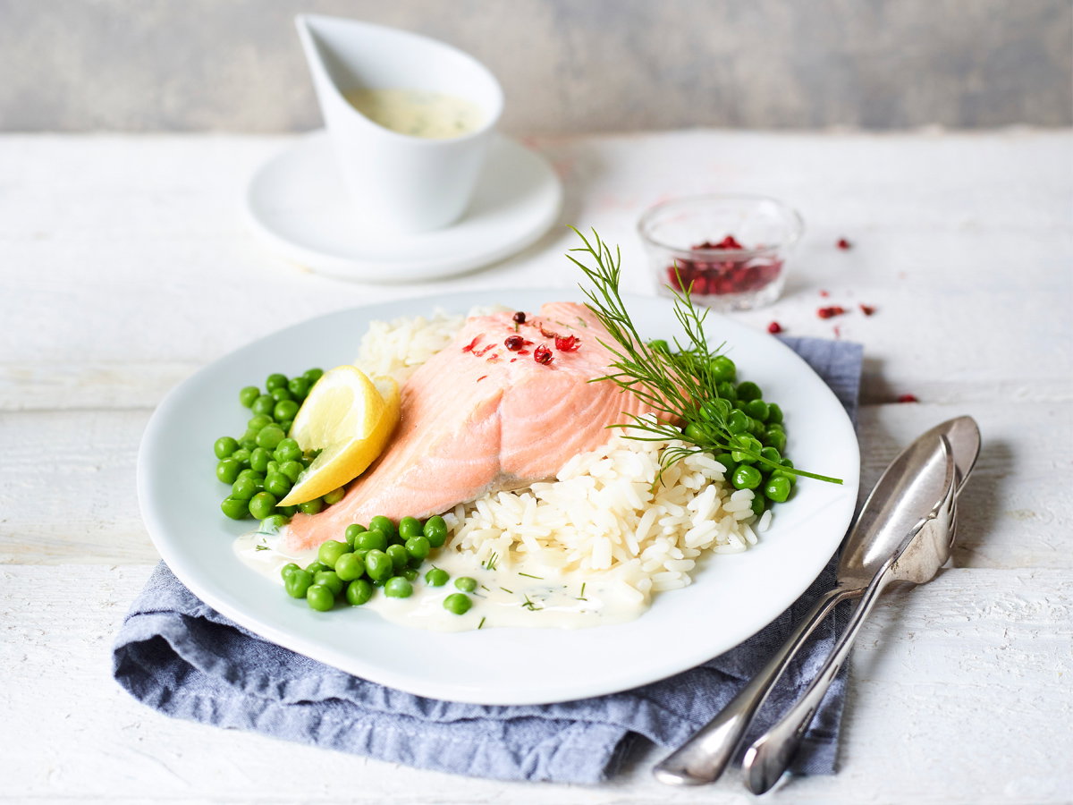 Thermomix Rezept Lachsfilet in Sherrysauce