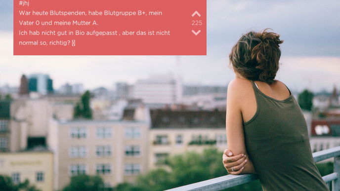 Jodel-Nutzerin sucht nach Blutspende ihren echten Vater