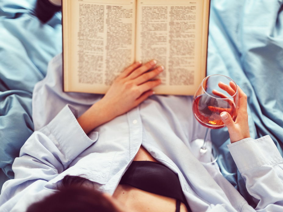 Wein beim Lernen
