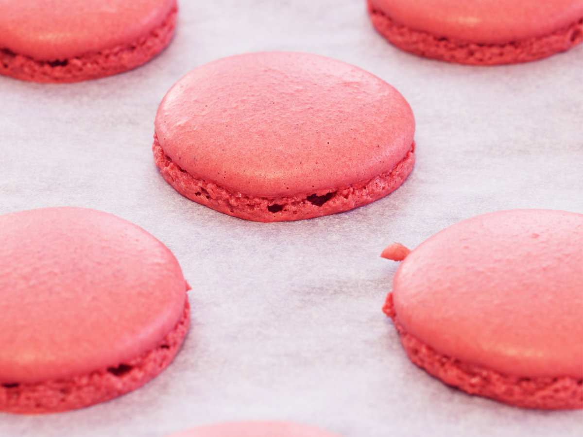 macarons backen masse auf backblech
