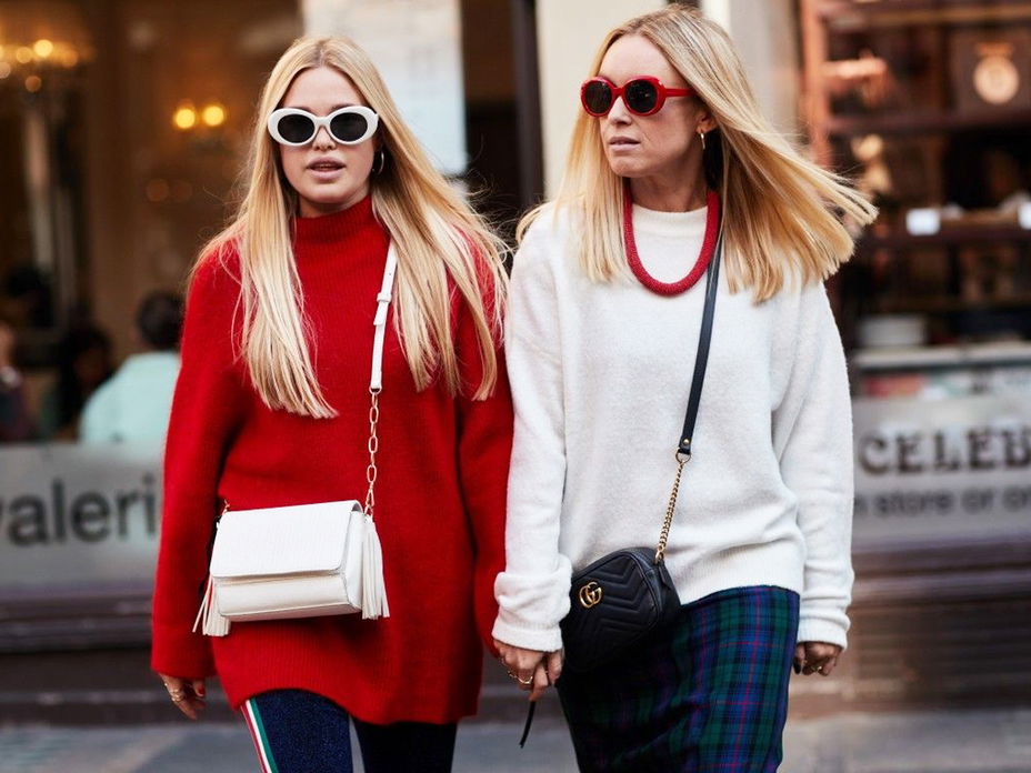 streetstyle mit mittelscheitel