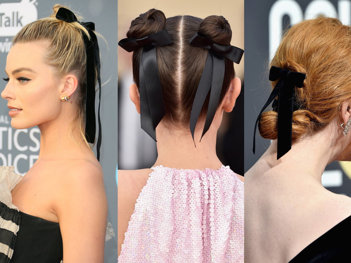 Stars tragen Schleife im Haar