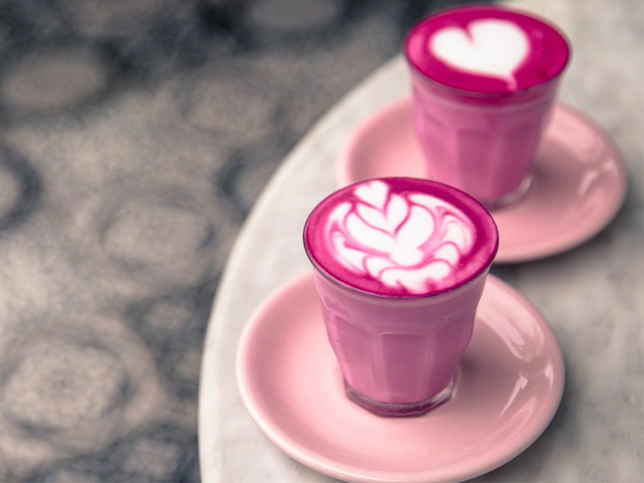 Pink Latte Rezept mit Rote Beete
