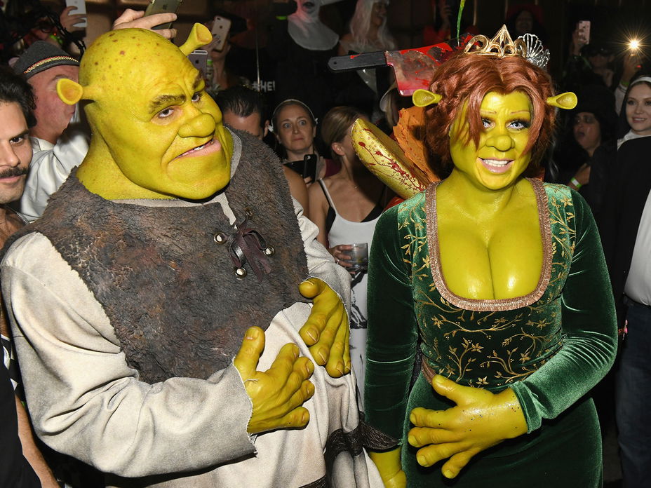 heidi-klum-halloween-kostüm-shrek-tom-kaulitz