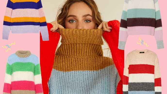 Jetzt wird’s bunt: So trägt man den Streifenpullover-Trend in der kommenden Saison!
