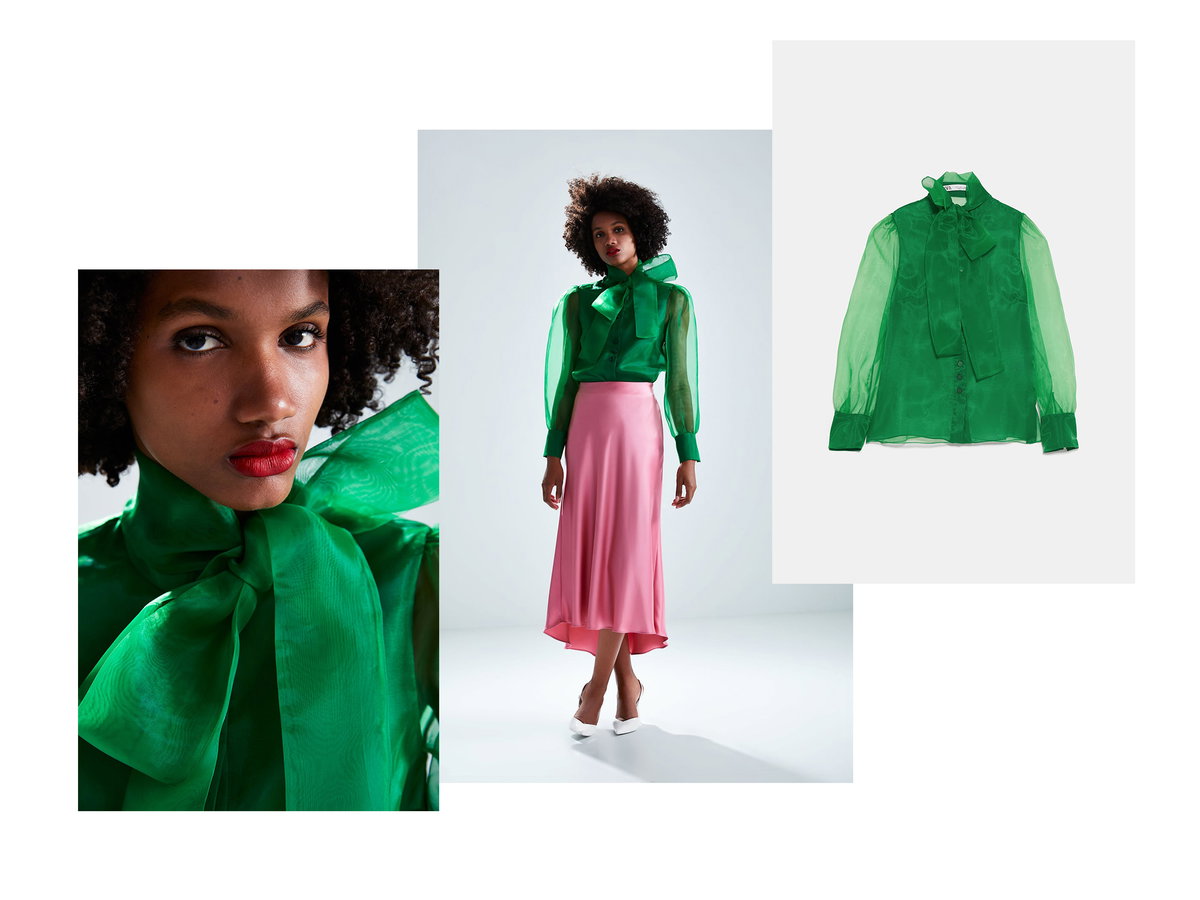Zara Bluse Grün